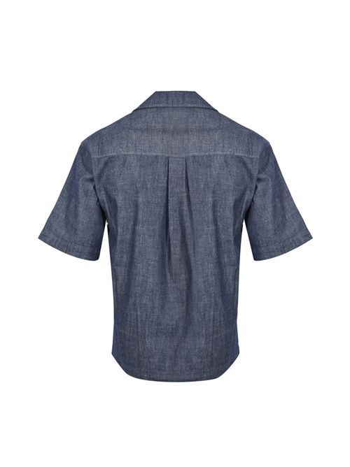 Camicia Bowling in cotone chambray Alpha studio | AU-5393L9000
